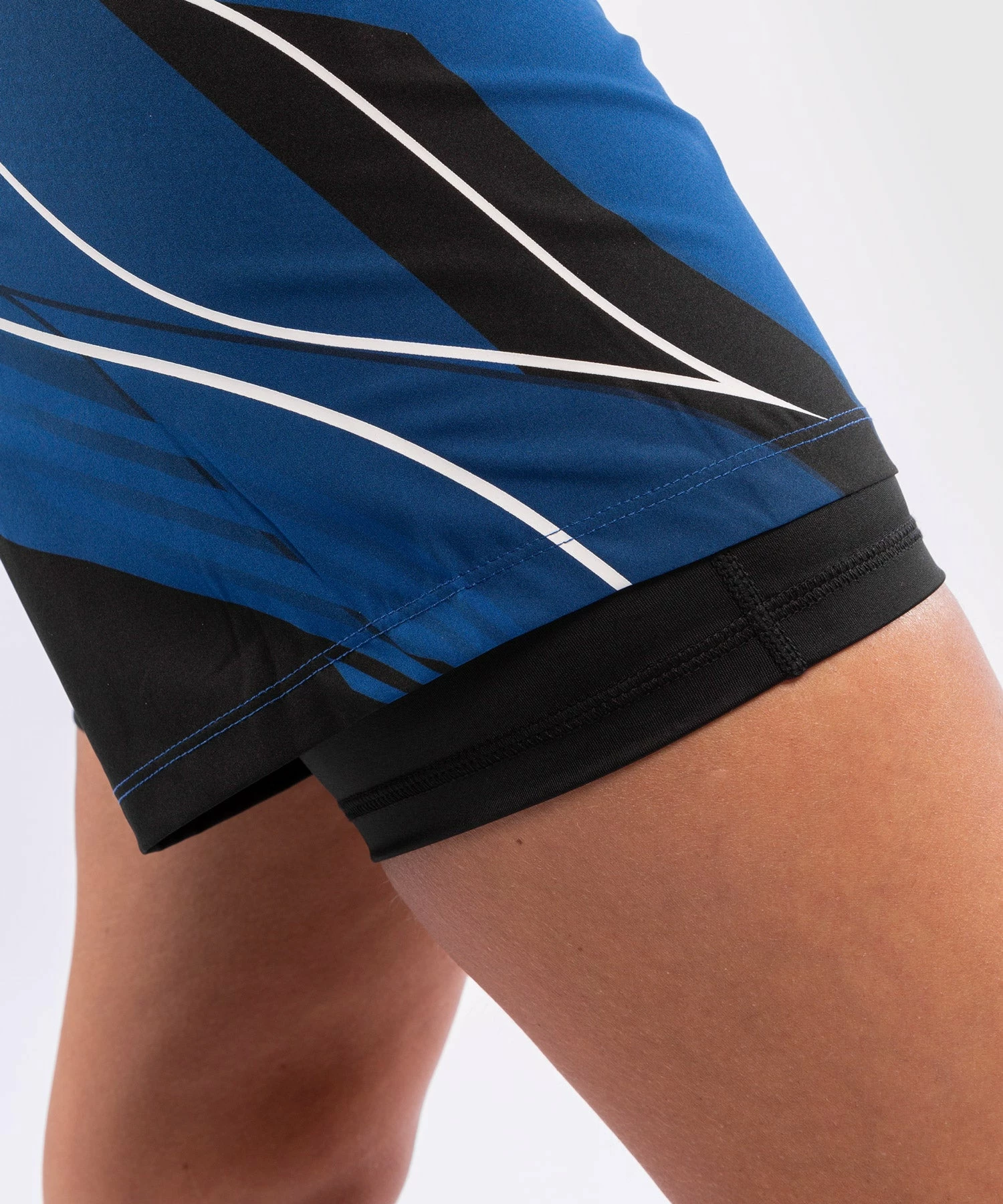 UFC Venum Authentic Fight Night Women's Shorts - Long Fit - Blue 7 UFC Venum Authentic Fight Night Women's Shorts - Long Fit - Blue - Image 7