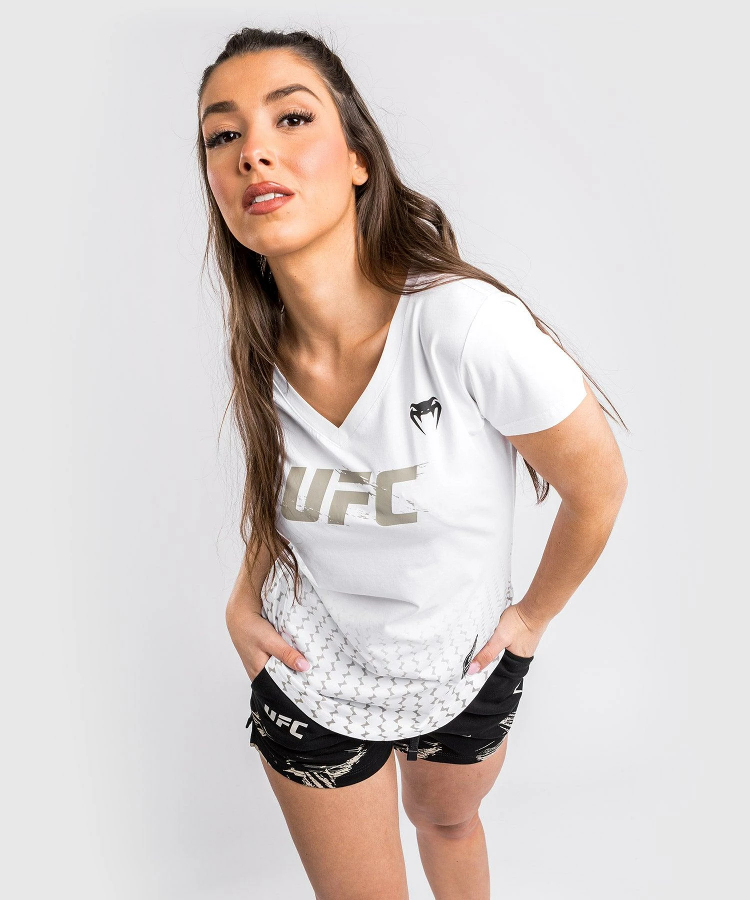 UFC Venum Authentic Fight Week Women's 2.0 Short Sleeve T-Shirt - White 5 UFC Venum Authentic Fight Week Women's 2.0 Short Sleeve T-Shirt - White - Image 5