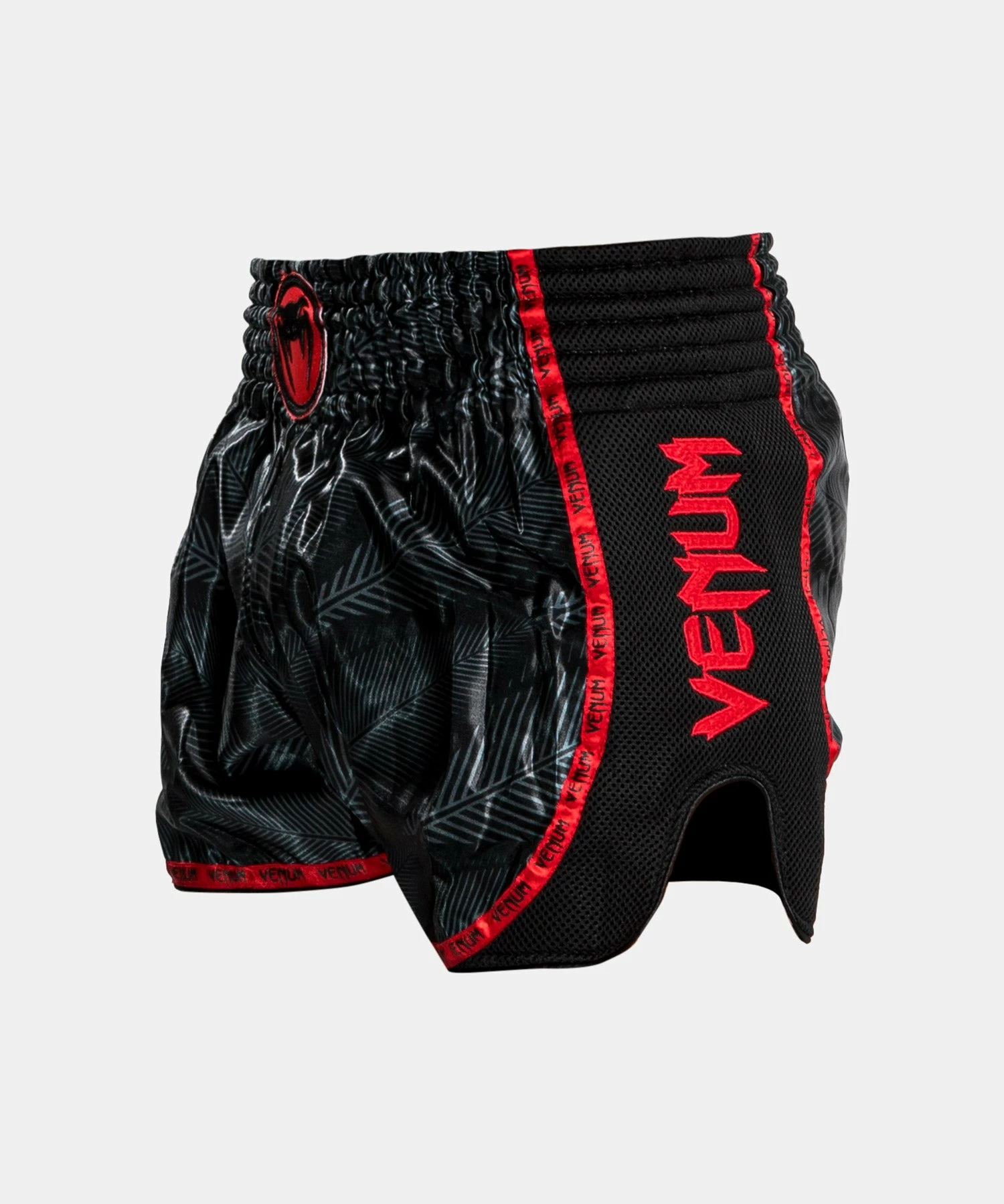 Venum Phantom Muay Thai Shorts - Black/Red 2 Venum Phantom Muay Thai Shorts - Black/Red - Image 2