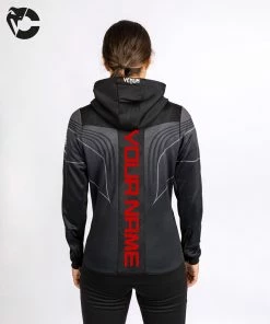 UFC Venum Personalized Authentic Fight Night 2.0 Women's Walkout Hoodie - Black