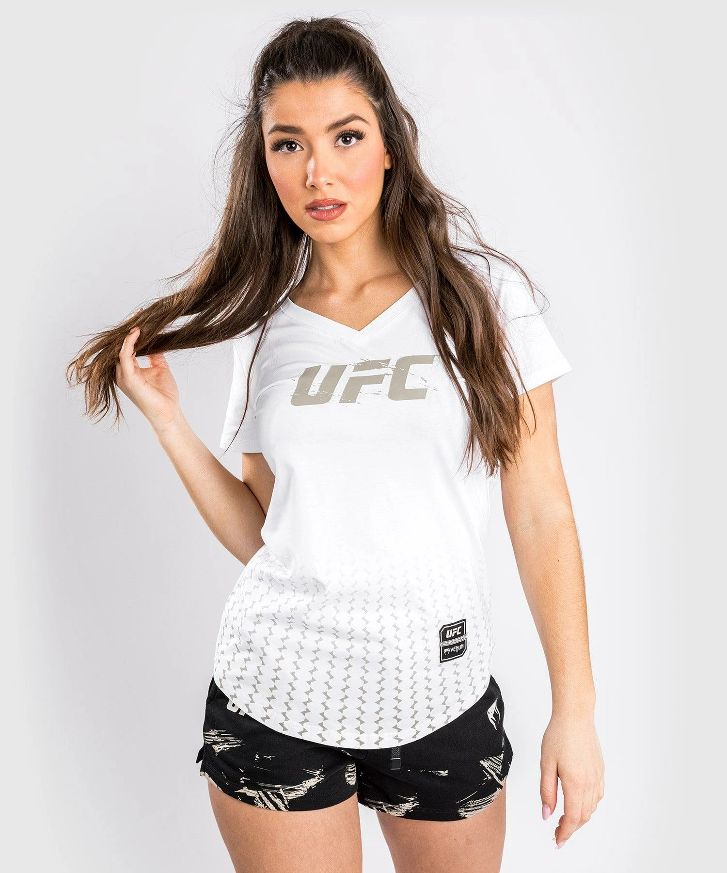 UFC Venum Authentic Fight Week Women's 2.0 Short Sleeve T-Shirt - White 1 UFC Venum Authentic Fight Week Women's 2.0 Short Sleeve T-Shirt - White
