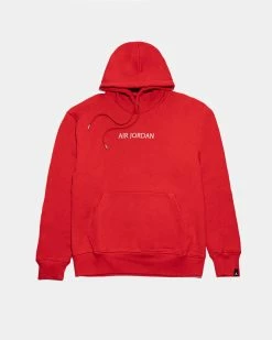 Jordan Air Fleece Hoodie (Fire Red)