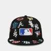 NEW ERA 5950 All Over Patch MLB Logos (Black)