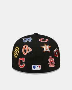 NEW ERA 5950 All Over Patch MLB Logos (Black) -Venum store newera 60188098 03