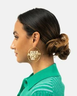 Seville Michelle Fuck Around Find Out Hoop Earrings -Venum store sevillemichelle fafo e 02