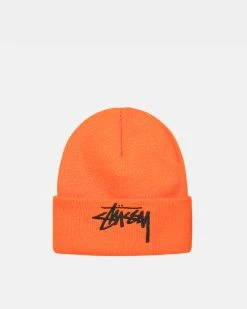 Stüssy Big Stock Cuff Beanie (Orange)