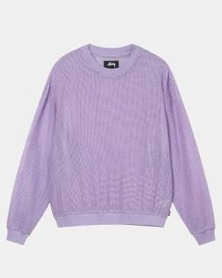 Stüssy Cotton Mesh L/S Crew (Lavendar)